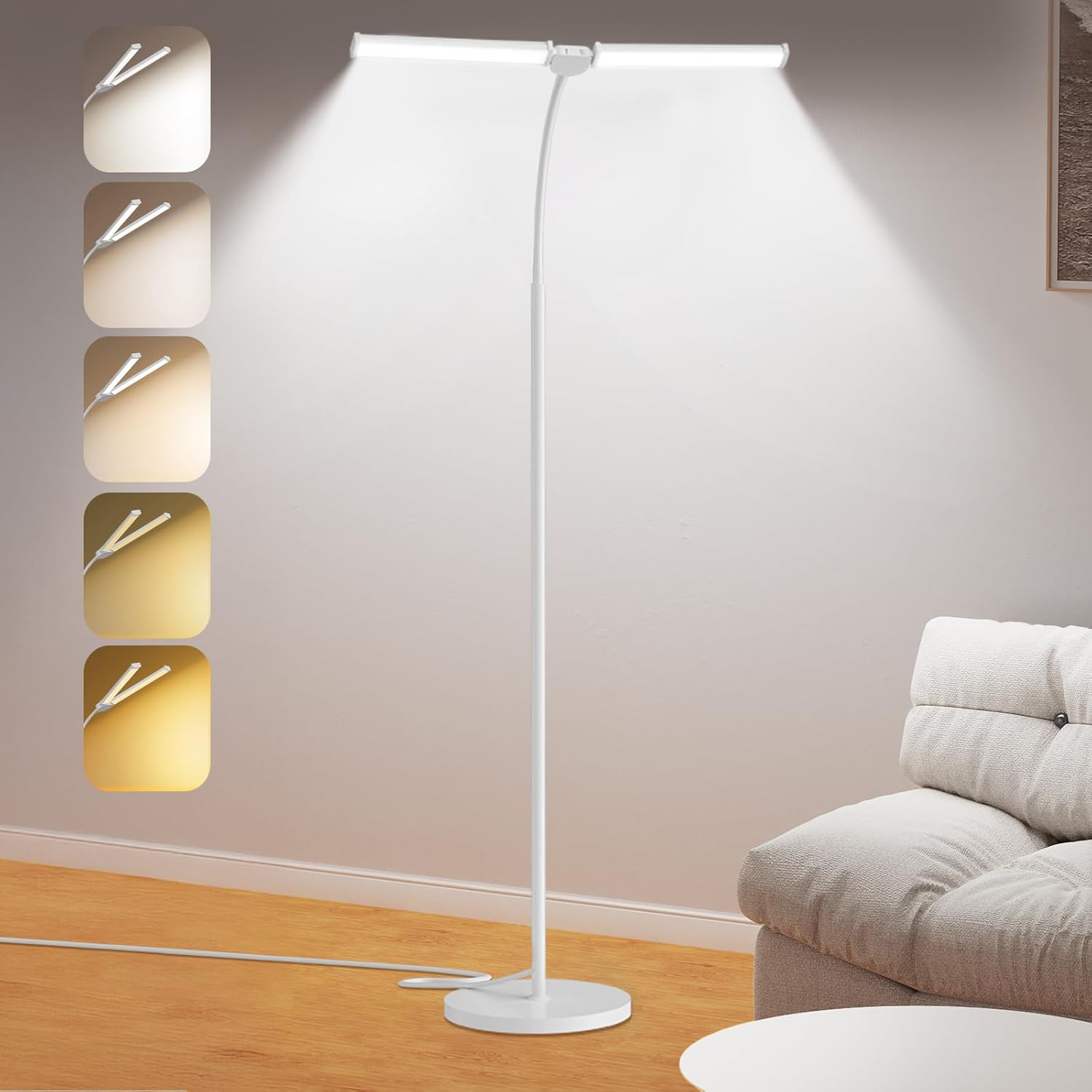 Vrimnowit Floor Lamp-White